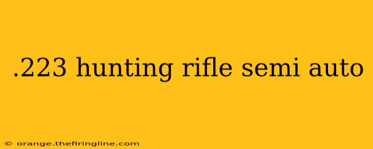 .223 hunting rifle semi auto