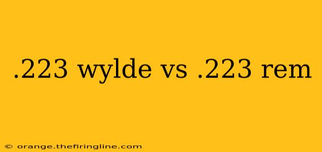 .223 wylde vs .223 rem