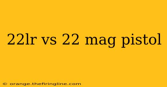 22lr vs 22 mag pistol