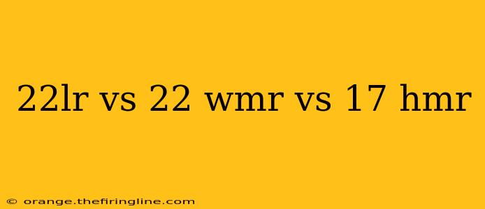 22lr vs 22 wmr vs 17 hmr