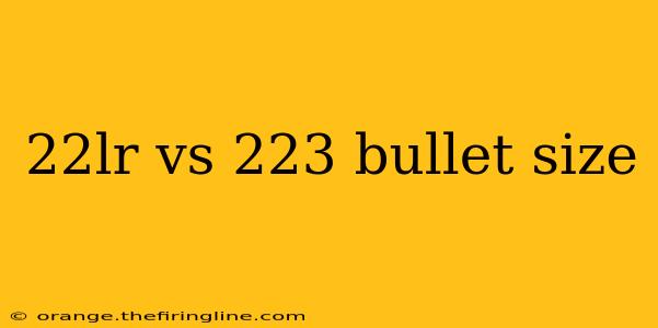 22lr vs 223 bullet size