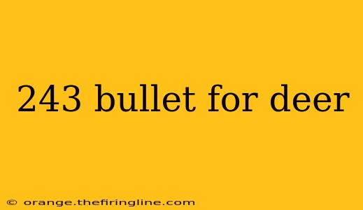 243 bullet for deer