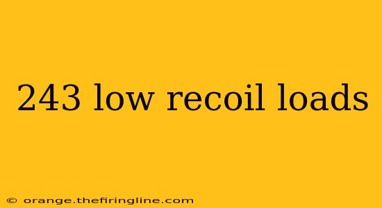 243 low recoil loads