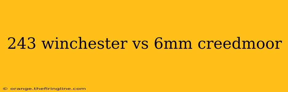 243 winchester vs 6mm creedmoor