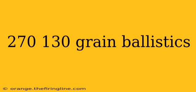 270 130 grain ballistics