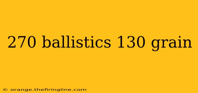 270 ballistics 130 grain