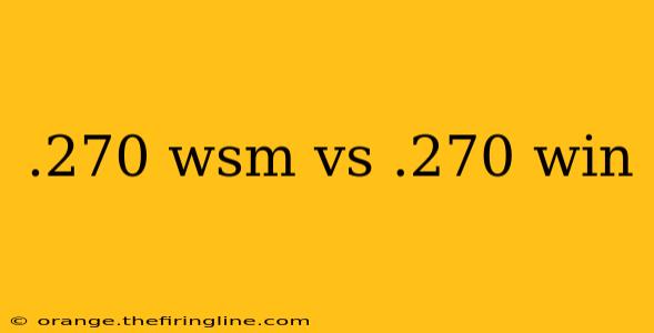 .270 wsm vs .270 win