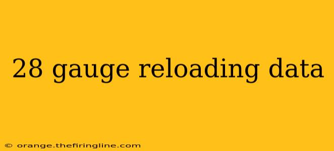 28 gauge reloading data