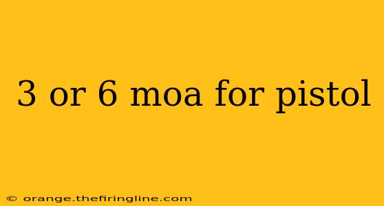 3 or 6 moa for pistol