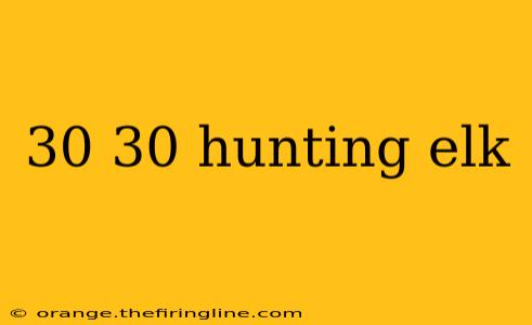 30 30 hunting elk