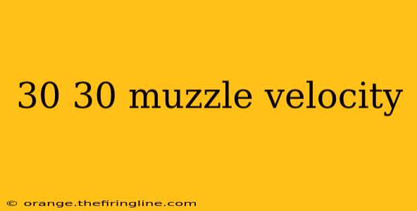 30 30 muzzle velocity