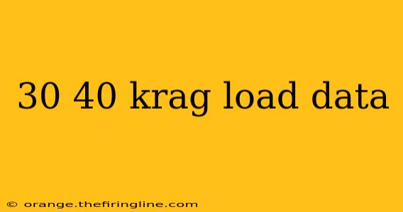 30 40 krag load data