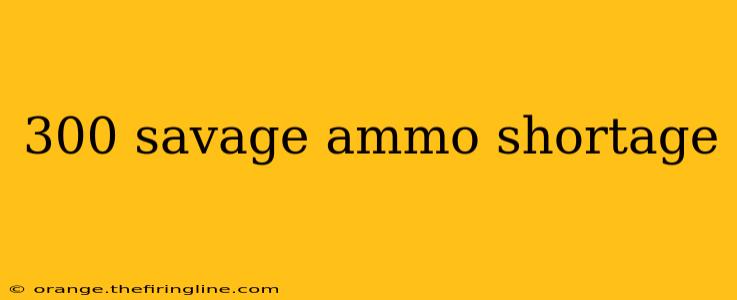 300 savage ammo shortage