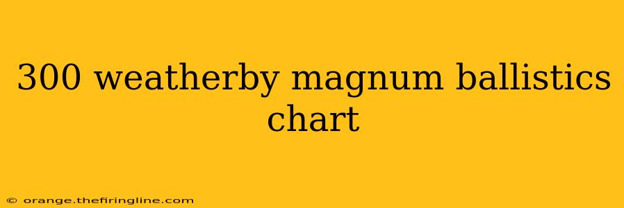 300 weatherby magnum ballistics chart