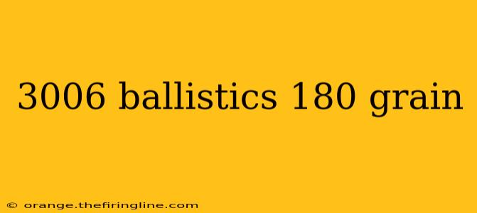 3006 ballistics 180 grain