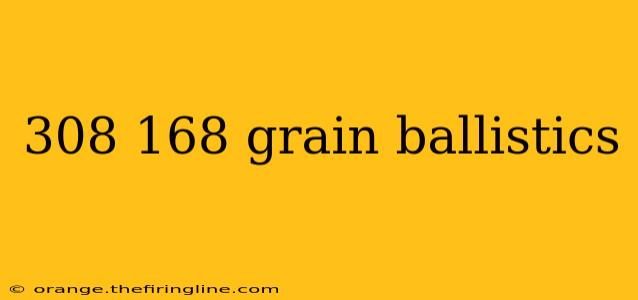 308 168 grain ballistics