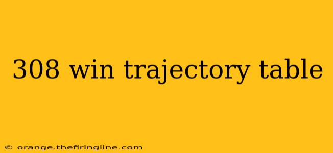 308 win trajectory table