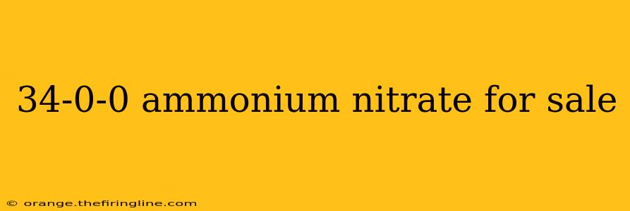 34-0-0 ammonium nitrate for sale