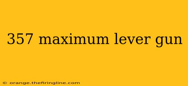 357 maximum lever gun