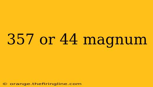 357 or 44 magnum