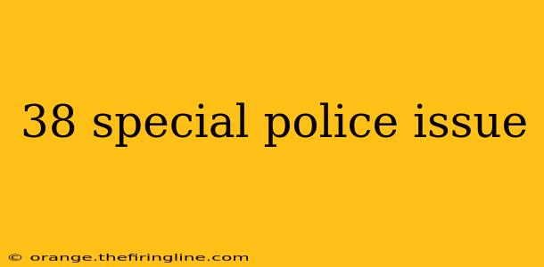 38 special police issue