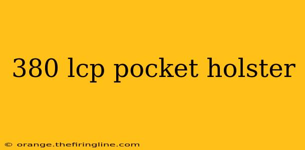 380 lcp pocket holster