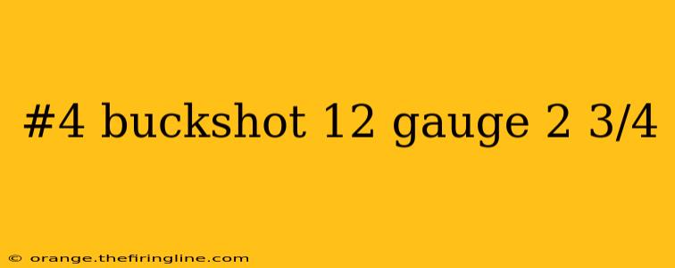 #4 buckshot 12 gauge 2 3/4