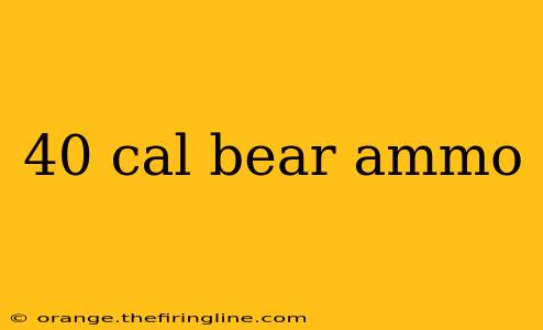 40 cal bear ammo