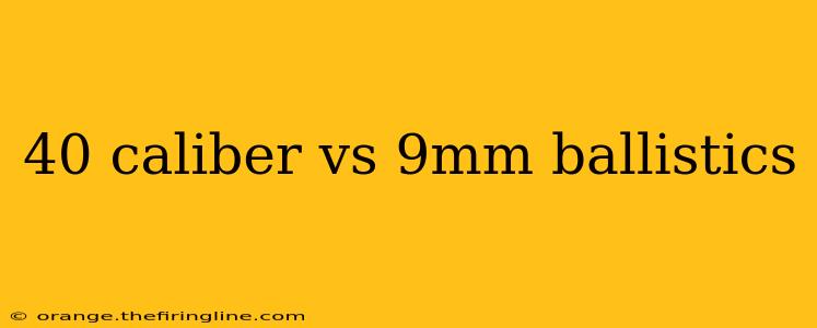 40 caliber vs 9mm ballistics