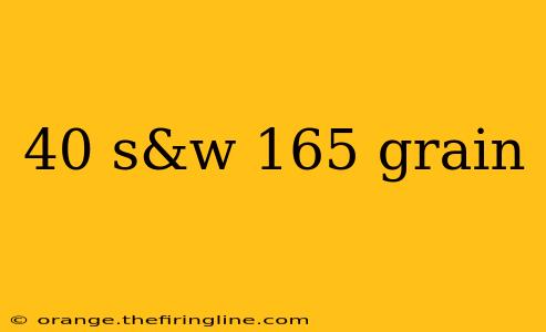 40 s&w 165 grain