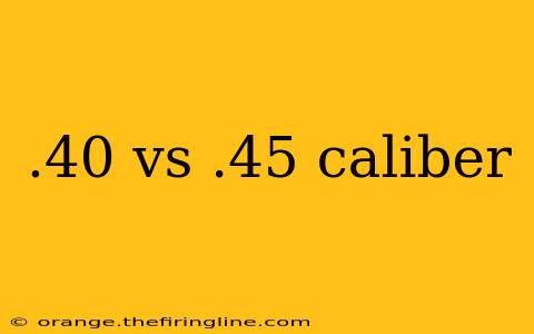 .40 vs .45 caliber