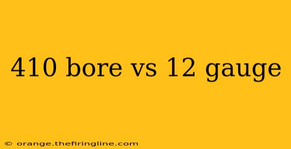 410 bore vs 12 gauge