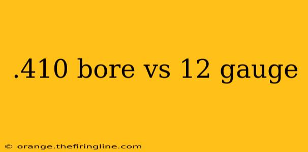 .410 bore vs 12 gauge