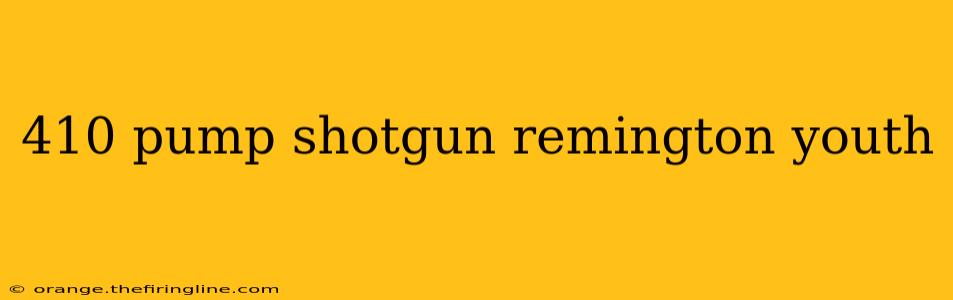 410 pump shotgun remington youth