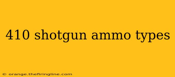 410 shotgun ammo types