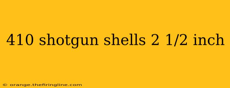 410 shotgun shells 2 1/2 inch