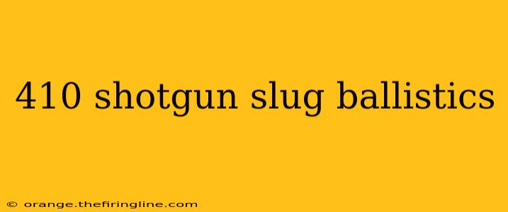 410 shotgun slug ballistics