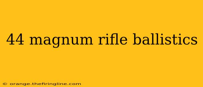 44 magnum rifle ballistics