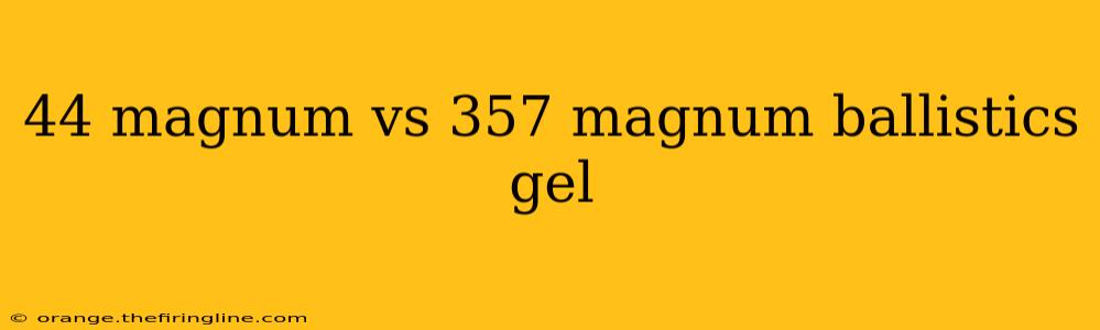 44 magnum vs 357 magnum ballistics gel