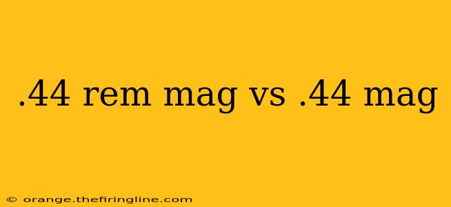 .44 rem mag vs .44 mag