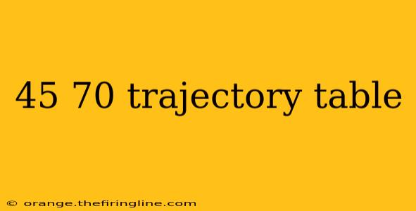 45 70 trajectory table