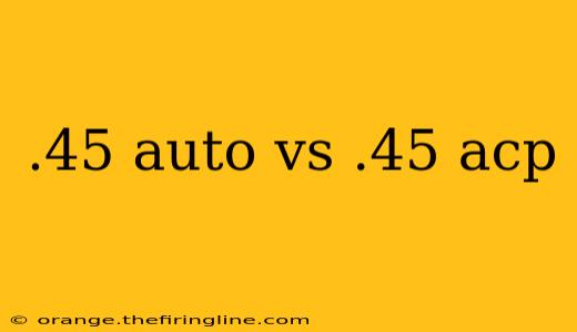 .45 auto vs .45 acp