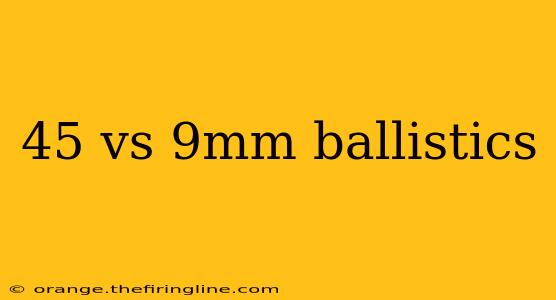 45 vs 9mm ballistics