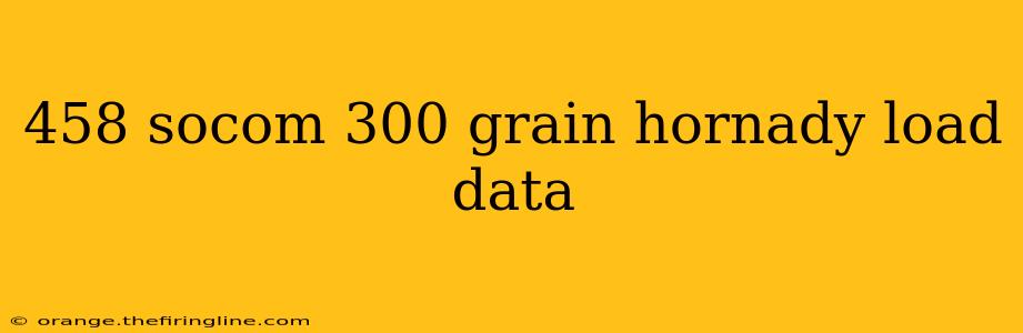 458 socom 300 grain hornady load data