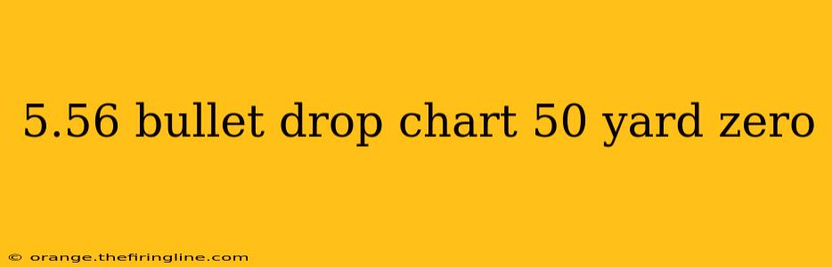 5.56 bullet drop chart 50 yard zero