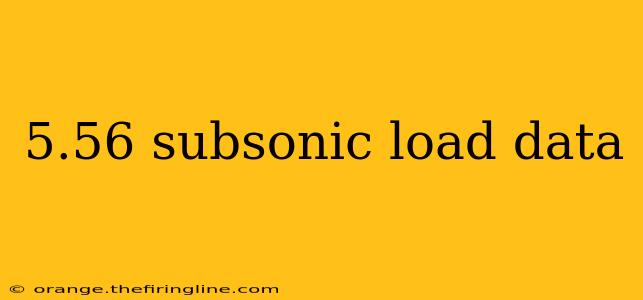 5.56 subsonic load data