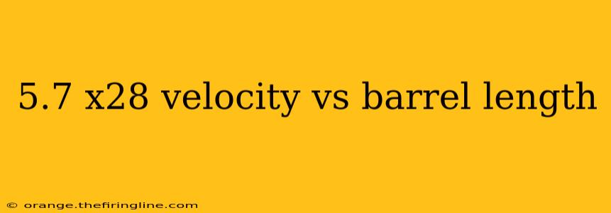 5.7 x28 velocity vs barrel length