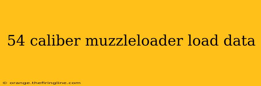 54 caliber muzzleloader load data