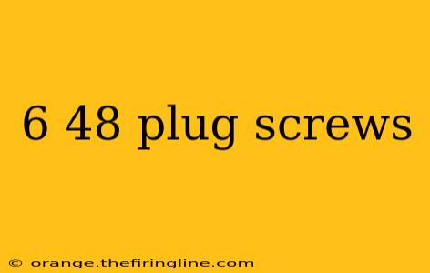 6 48 plug screws