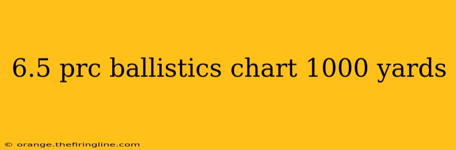 6.5 prc ballistics chart 1000 yards